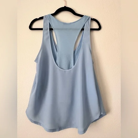 Zara WB Collection Women's Racer Back Tank Top Size Small Layered Light Blue - Picture 4 of 8